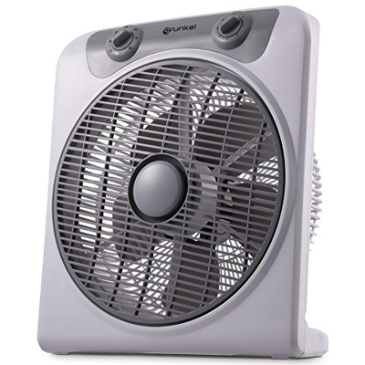 Grunkel - BOX FAN - Vemtilador de suelo potente y ligero. 30cm de diámetro de aspas, función oscilación, temporizador de 60 minutos, 3 velocidades - 5