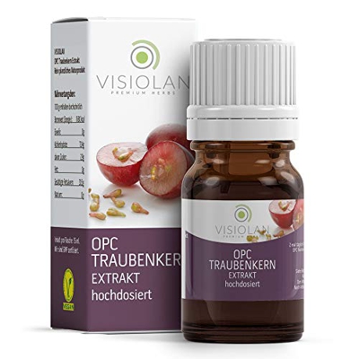 VISIOLAN OPC Extracto de Semilla de Uva Alta Dosis, 15 ml | Rico en polifenoles naturales | Suplemento OPC puro (al menos 99,5%) | Vegano | Máxima bio