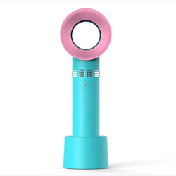 Ventilador portátil recargable por USB, sin aspas, mini enfriador de mano con 3 niveles de velocidad para mujeres y niñas, mesa de , portátil sin hoja en oferta