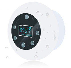 Altavoz de Ducha Impermeable Inalámbrico 5.0, Altavoces S602 con Ventosa, Pantalla de Reloj LCD, Tarjeta TF Jugando, 10 Horas de Tiempo de Jugar, Llam en oferta