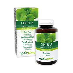 Centella asiática (Centella asiatica) hierba NATURALMA | 150 g | 300 comprimidos de 500 mg | Complemento alimenticio | Natural y Vegano precio