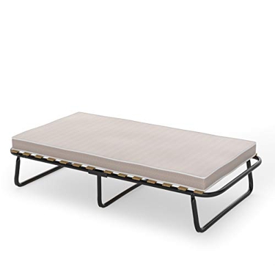 COSTWAY Cama de Invitados Plegable Cama con Colchón de Espuma de 80x190cm Cama Individual Carga hasta 90kg para Oficina Hogar