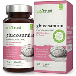 Glucosamine 1500 mg Cápsulas de Nutritrust® - 300% de potencia Fórmula totalmente natural Alta potencia para obtener los mejores resultados - No GMO S características