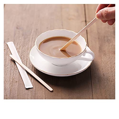 LJZX Cepillo de Limpieza de la máquina de café 100 unids Desechables Soporte Soporte Natural Té de Madera Condiciones de café Suministros de café El A