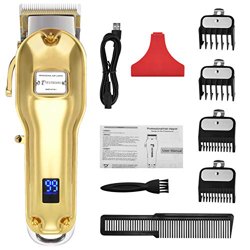 Cortapelos Profesional Hombres, BESTBOMG Máquina Cortar Pelo Kit Cuchilla de Titanio y Cerámica 4 Peine-guía, Cortadora de Pelo Batería Recargable de  características