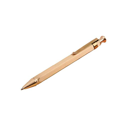 Estilo minimalista Bolígrafo de latón Bolígrafo Mecanismo Mecanismo Mecanismo HEXONAL Forma Barril Diseño Signature Pen Ballpoint Pen Color 1pc en oferta