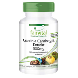 Extracto de Garcinia Cambogia 500mg - Extra fuerte 60% AHC (Ácido hidroxicítrico) - VEGANA - Dosis elevada - 90 Cápsulas - Calidad Alemana características