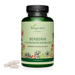 Berberina Plus Vegavero® | Con Ajo Negro | Sin Aditivos | Ayuda Perder Peso + Bajar Colesterol + Metabolismo | 500 mg Agracejo & 200 mg Ajo Negro | Ve en oferta