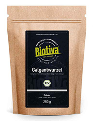 Raíz de galanga molida 250 g - Alpinia galanga - vegana - polvo de galanga - llenado y verificado en Alemania (DE-ECO-005) características