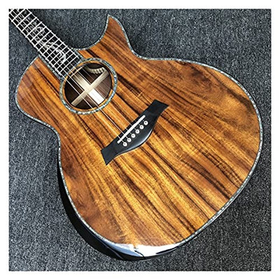 MLKJSYBA Body Armés SP14 Guitarra Acústica Real Sólido KOA Top PS14 Eléctrico De Guitarra Acústica (Color : Guitar, Size : 41 Inches)