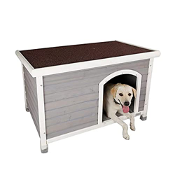 FACAZ Casa para Perros de Madera Maciza Casa para Perros Casa para Perros al Aire Libre Casa para Perros Resistente a la Intemperie Villa con trípode  características