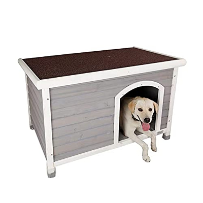 FACAZ Casa para Perros de Madera Maciza Casa para Perros Casa para Perros al Aire Libre Casa para Perros Resistente a la Intemperie Villa con trípode 