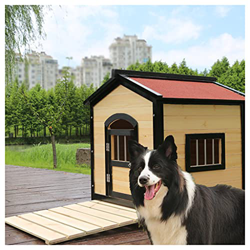 TYX Casetas para Perros Exterior Prueba Agua 78 × 85 × 88Cm, Perrera Casetas Perros Exterior Casa Perros Madera, para Pastor Samoyedo Husky Gato,78×85 características