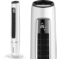 Aire Acondicionado Portatil Ventilador de torre oscilante tranquilo con un tanque de agua de 4 l, refrigerador de aire con ajuste de 3 velocidades, co en oferta