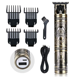 BESTBOMG Cortapelos Definición Recortadora Eléctrica para Hombres, Máquina Cortapelo, con Carga USB, 4 peines guía, 0 mm Recortadora de Cabello para H precio