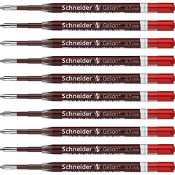 Schneider 103902 Gelion 39 - Recambio gel para bolígrafo (lote de 10 unidades), color rojo en oferta