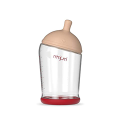 mimijumi - Biberón, 240 ml, transparente/rojo en oferta