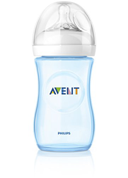 Philips AVENT Natural – Biberón tetina de flujo lento (260 ml, 1 mes plus, azul, pack de 2) precio