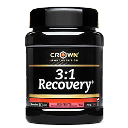 Crown Sport Nutrition Recuperador muscular - 3:1 Recovery + con Aislado de Proteína Whey - Post workout fast recovery drink running ciclismo endurance características