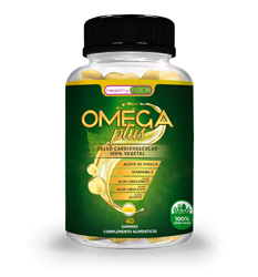 OMEGA Plus | Aceite de Perilla, Vitamina E y ácidos grasos Omega 3-6-9 | Producto apto para vegetariano | Procedencia vegetal | Máxima calidad de Omeg características