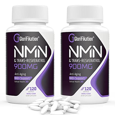 NMN Pastillas sublinguales + 99% Puro Trans-Resveratrol 900 mg | 240 Pastillas de Acción Rápida Mejoradas con Pimienta Negra para Máxima Absorción | 9