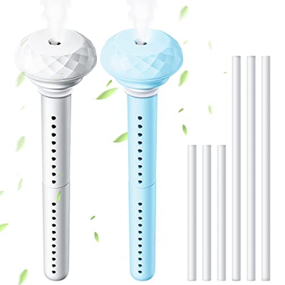 2 Humidificadores Portátiles sin Botella de Agua Mini Humidificador de Niebla Fría con 6 Varillas de Humidificador de Repuesto Humidificador de Aire U