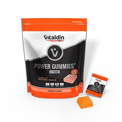 VITALDIN SPORT Power Gummies BCAA – Protección y recuperación muscular – 2 gr de Aminoácidos BCAA de ratio 2:1:1 por serving + Vitamina B6 – Doypack d