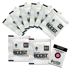 Integra Boost 62% - 8 x 4 g regulador de humedad I Humidificador de 2 vías con indicador - Humedad de hasta 10 g I Paquete de humidificación características