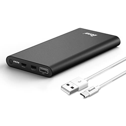 BONAI Power Bank 13800mAh USB C/Micro, Cargador Móvil Portátil Bateria Externa para iPhone X/8/7/6s, Samsung S8+/S8, Tablets y más - Negro en oferta