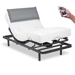 Ferlex - Pack Cama articulada eléctrica con colchón ortopédico visco Tencel y Almohada viscoelástica Premium (105x190, Mando inalámbrico) características