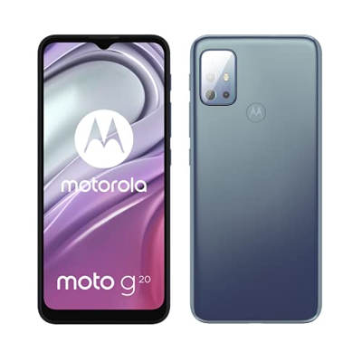 Motorola Moto g20 (Pantalla de 6.5" 90Hz, procesador octa-core, sistema de cuatro cámaras de 48MP, batería de 5000 mAH, 4/64 GB, Dual SIM, Android 11)