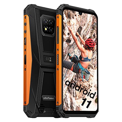 Móvil Resistente Android 11, Ulefone Armor 8 Pro Móvil Antigolpes, 6GB RAM + 128GB ROM (SD 1TB), Helio P60 Octa-core 4G Smartphone IP68, 6.1" HD+, Bat