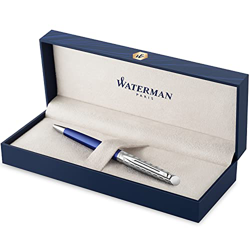 Waterman bolígrafo | Colección Hémisphère French Riviera | Azul Le Lounge | Punta mediana | Estuche de regalo características