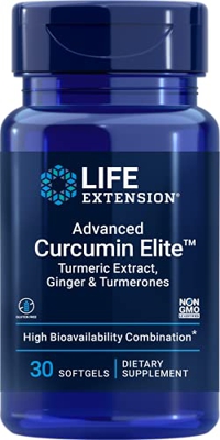 Life Extension La Curcumina Avanzada Elite Cúrcuma, Extracto de Jengibre y Turmerones - 30 Cápsulas 80 g