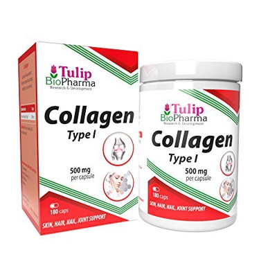 Colágeno Bovine Tipo 1 500mg 180 Capsules Para la Piel