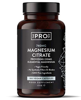 Citrato de magnesio 740 mg por cápsula - Aprobado por PETA - 180 cápsulas veganas de magnesio - Suplementos de magnesio de alta absorción - Alta resis