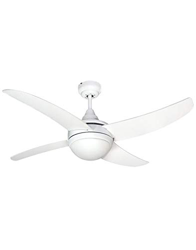 TODOLAMPARA - Ventilador de techo con luz y motor DC modelo OSIRIS Blanco, control remoto, 6 velocidades, 4 aspas, 2 portalámparas E27, silencioso, ba precio