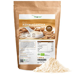 Raíz de Ashwagandha orgánica en polvo 600g - 100% genuina Ashwagandha india (Withania Somnifera) de cultivo orgánico controlado - Vegano en oferta