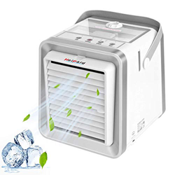 HeiPard Refrigerador de aire portátil mini personal USB evaporador enfriador con 350 ml de refrigeración por agua, ventilador de humidificación de air características