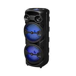 Altavoz Bluetooth BSL-S60 con iluminación RGB | 2 Altavoces de 8 Pulgadas | 2x15W RMS | Batería de 4 Horas de duración | Función Karaoke | Radio FM |  en oferta