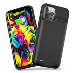 HUOBAO Funda de batería para iPhone 12 Pro MAX, [5500 mAh de Alta Capacidad] Funda de Cargador para Funda Protectora de Carga portátil Paquete de bate en oferta