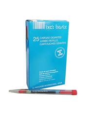 RECAMBIO BOLIGRAFO INOXCROM ROJO MEDIO (25 unid.) en oferta