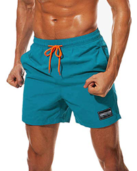 iMixCity Hombre Bañadores de Natación Pantalones Cortos Baño Bóxers Playa Shorts (Azul Pavo Real, EU L =Tag XL) características