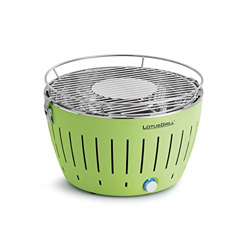 lotus grill bbq in green with free lighter gel & charcoal en oferta