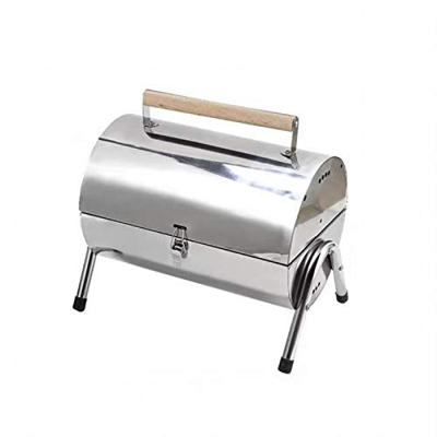 Parrilla de la Barbacoa Parrilla de carbón de leña portátil Mini Lightweight BBQ Smoker Grill para barbacoas al aire libre Camping Backyard Garden Pic