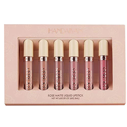 Naisicatar Lipstick líquido Set Mate Desnudo Terciopelo Labios Labios Labios cosmético Tinte Impermeable hidratación Lipgloss Kit de Maquillaje 6pcs s en oferta