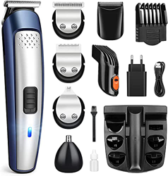 Cortapelos Hombre, Máquina Cortar Pelo Profesional, Recortadora de Barba, Barbero Electrico Cortapelos, Cortapelos Nariz y Orejas, Precisión Impermeab en oferta