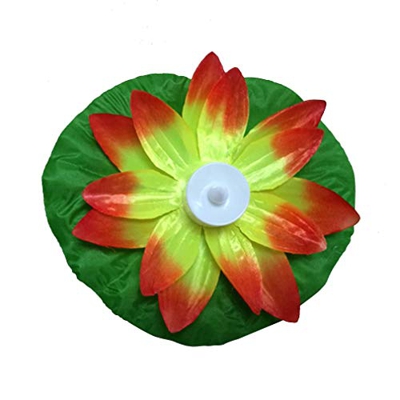 HHuin Lámpara LED de flor de loto artificial con cambio de color, lámpara flotante para piscina, linternas de fiesta, suministros