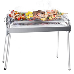 AGM Barbacoas de Carbón con Altura Regulable, 700x310x700 mm | Parrilla Grande para Barbacoa de Acero Inoxidable | Barbacoa de Mesa para Picnic, Viaje precio