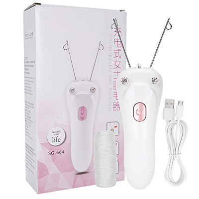 Eléctrico Enhebrado Depiladora Enhebrador de Cabello para Mujeres Afeitado y Depilación Hilo Depiladora para Mujeres